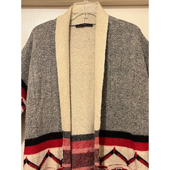 Maxsport Large Sweater Duster Tribal Open Ftont Pockets Soft Outdoor Long Sleeve - Picture 6 of 16